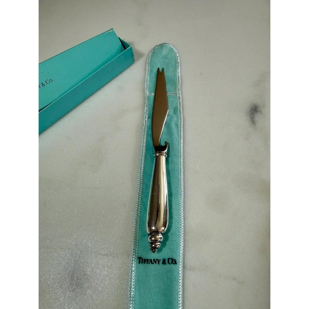 Tiffany & Co Sterling Silver Modern Shell Bar Knife Angela Cummings w/ Box